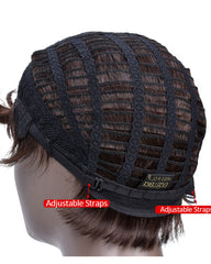 Remy Short Human Hair Wig None Lace Hair Wig 4inch #2 Color