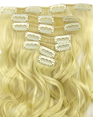 Clip In Synthetic Hair Extensions 7 Pieces 24inch Long Hairpiece Wavy