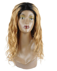 Ombre Remy Human Hair Body Wave Hair 4x4 Lace Closure Wig 14-26inch 1B/27 Color