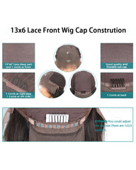 Remy Human Hair Straight Short Bob 13x6 Lace Front Wig
