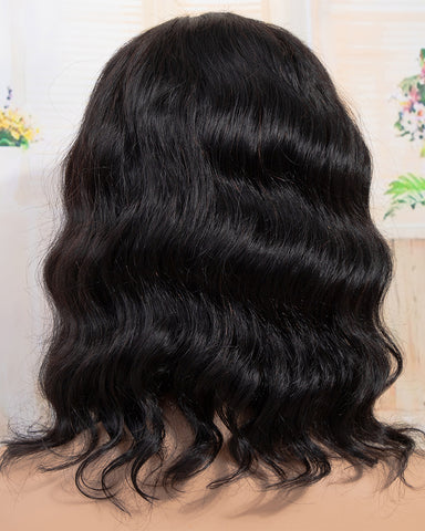 Remy Human Hair Body Wave Short Bob 4x4 Lace Closure Wig