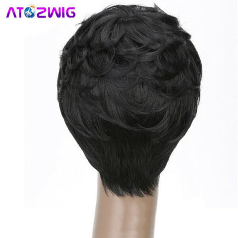 Affordable Brazilian Human Hair Wigs for Women Short Curly Wavy Pixie Hair Wig