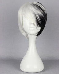 Synthetic Wig Short Black White Boy Girl Anime Show Party Hair