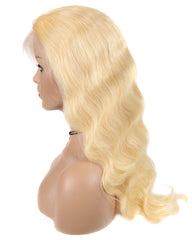 Remy Human Hair Body Wave Hair 13x4 Lace Frontal Wig 8-24inch 613 Color
