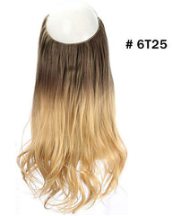 Ombre Halo In Synthetic Hair  Extensions  Wave Hair 16inch 120Gram