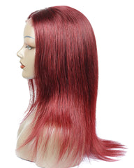Remy Human Hair Straight 13x4 Lace Front Wig 8-26inch 99J Color