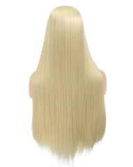 Long Straight Blonde Heat Resistant Fiber Synthetic Cosplay Wigs