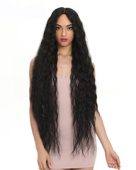Hair Synthetic Wigs For Black Women Long Curly Hair 42 Inch Cosplay Blonde Ombre Lace Front Synthetic Wig