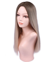 Long Straight Hair High Density Synthetic Wig For Women Ombre Blonde Natural Hair Female Wig