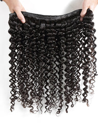 Remy Braziian Deep Wave Human Hair 3 Bundles 10-28inch Natural Color