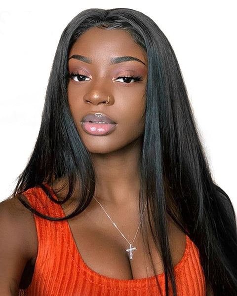 Remy Human Hair Straight 13x4 Lace Front Wig 8-26inch