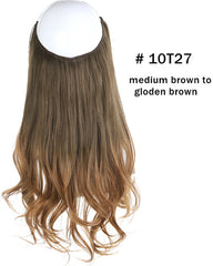 Ombre Halo In Synthetic Hair  Extensions  Wave Hair 16inch 120Gram