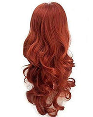 Synthetic Wig Christmas Present Copper Red Hair Female Cartoon Character Big Wave Wig