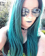 Mirkwood Lace Front Synthetic Wig Forest Green Color Long Straight Style