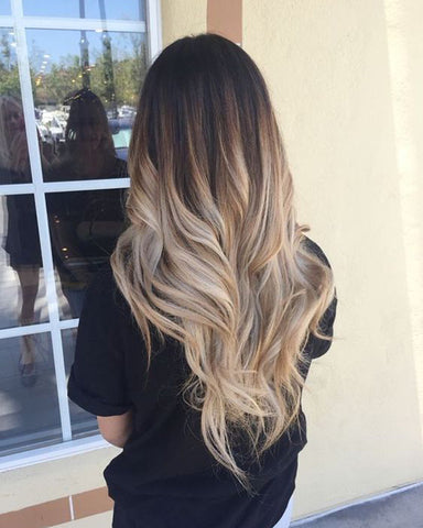 Ombre Halo Hair  Extensions 14inch 120Gram Synthetic Wave Hair