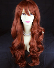 Synthetic Wig Wonderful Long Layered Wavy Fox Red Ladies Wig