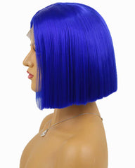 Short Bob Synthetic Hair Wigs Straight Hair Lace Frontal Wigs For Black Women With Baby Hair
