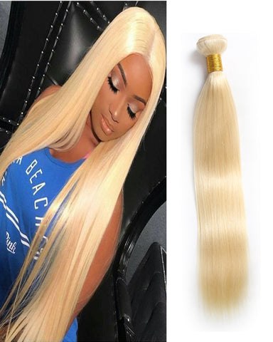 Remy Braziian Straight Human Hair One Bundles 8-30inch 613 Color