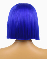 Short Bob Synthetic Hair Wigs Straight Hair Lace Frontal Wigs For Black Women With Baby Hair