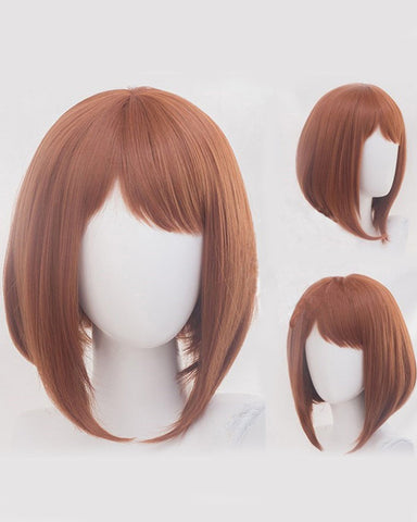 Cosplay Wig Heat Resistant Short Brown Anime Party Wig