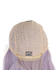 Synthetic Straight Hair 13x6 Lace Front Wig 14inch Light Purple Bob Wig for Women Pre Plucked with Natural Hairline and Baby Hair