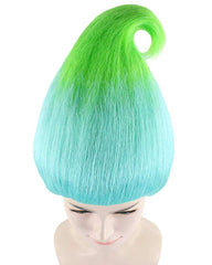 Chestnut Cone Wig w/Wig Cap Cosplay Costume Party Halloween Colorful Hairpiece for Men,Women