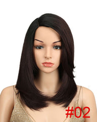 Short BOB Wig For Women Synthetic Hair Side Part Lace 18 Heat Resistant High Temperature Fiber Glueless Ombre Straight Wig