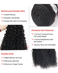 Remy Braziian Deep Curly Wave Human Hair One Bundles 8-30inch Natural Color