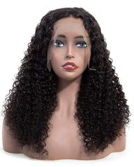 Synthetic Hair 13x6 Lace Front Wigs Kinky Curly Wig For Black Women Pre Plucked with Baby Hair 18inch Black Color