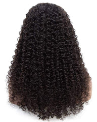 Synthetic Hair 13x6 Lace Front Wigs Kinky Curly Wig For Black Women Pre Plucked with Baby Hair 18inch Black Color