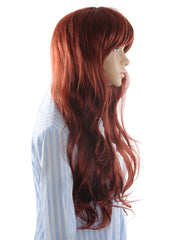 Synthetic Wigs New Fashion Kanekalon Long Wavy Sexy Hair Wig Wigs Wine Red Color
