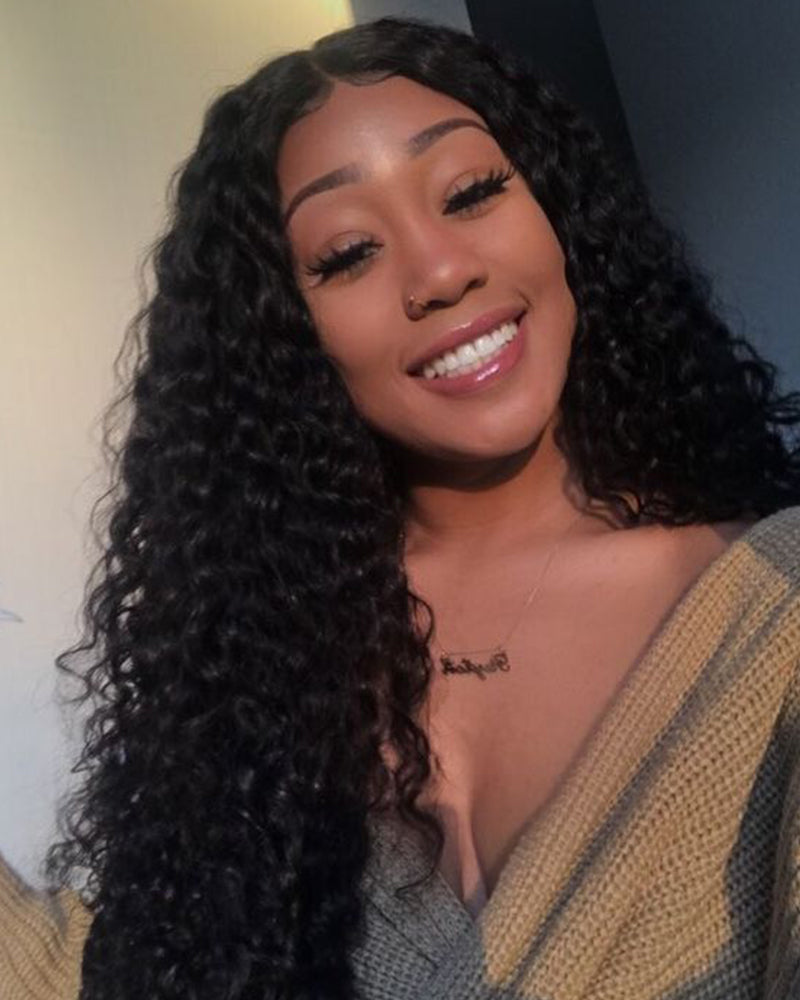 Synthetic Hair 13x6 Curly Wave Lace Front Wig Kanekalon Heat