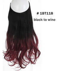 Ombre Halo Hair  Extensions 14inch 120Gram Synthetic Wave Hair