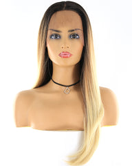 Synthetic Straight Hair 13x4 Lace Frontal Wig 1B/613 Color
