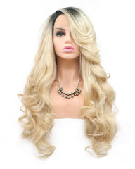 Synthetic Body Wave Hair 13x6 Lace Frontal Wig 26-28inch 1B/613 Color