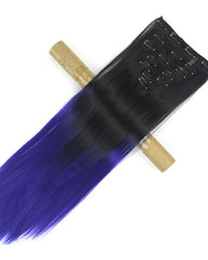 Ombre Clip In Synthetic Hair Extensions 7 Pieces 24inch Long Hairpiece Straight Hair