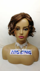 Heat Resistant Wig New Fashion Charm Men's Short Dark Brown Curly Natural Wigs