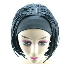 Short Bob Braided Wigs Box Braids Wig with headband ynthetic Hair 2 in 1 Dreadlo