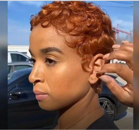 Fashionable African Small Volume Lady Dyed Chemical Fiber Synthetic Wigs
