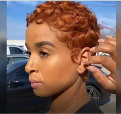 Fashionable African Small Volume Lady Dyed Chemical Fiber Synthetic Wigs