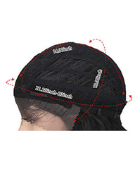 Long Wavy Synthetic Wigs For Black Women 130% Density Wigs Lace Front Wigs 30inch Black Color