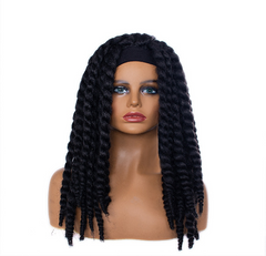 Braided Headband Wig Dreadlock Twist Wig Short Braided Wigs for Black Women