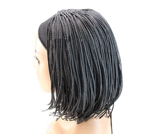 Women Short Afro Curly Wig Box Braid Wigs Black Synthetic None Lace Party Wigs