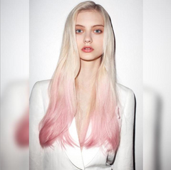 cosplay blonde pink highlights gradient color wig chemical fiber Party Synthetic