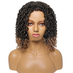 Crochet Box Braid Dreadlock Wigs Black Synthetic Hair Headband Wig Saft #1b/27