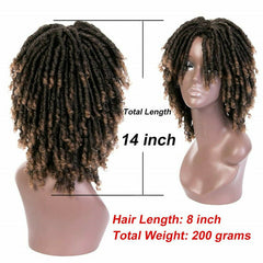Synthetic Braiding Dreadlock Short Wigs for Black Women Twist Afro Curly Glueless