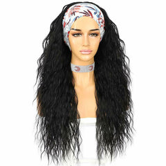 Glueless Loose Curly Headband Wigs Long Hair for Black Women Natural Water Wave