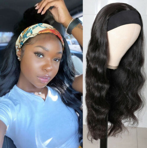 Details about  Headband Wig Body Wave For Black Women Long Wavy Wig Natural Looking For Daily