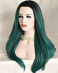 Mirkwood Lace Front Synthetic Wig Forest Green Color Long Straight Style