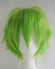 Women Men Cosplay Hair Wig Short Straight Anime Party Fluffy Costume Full Wigs Green Color